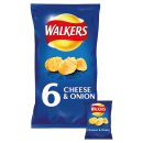 Walkers Cheese & Onion Crisps (6 Pack)