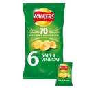 Walkers Salt & Vinegar Crisps (6 Pack)