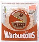 Warburtons 8 Soft Brown Pitta Halves